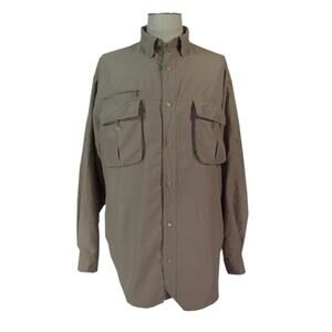 Guides Choice shirt men's 2XL XXL khaki tan long sleeve vented fishing outdoor